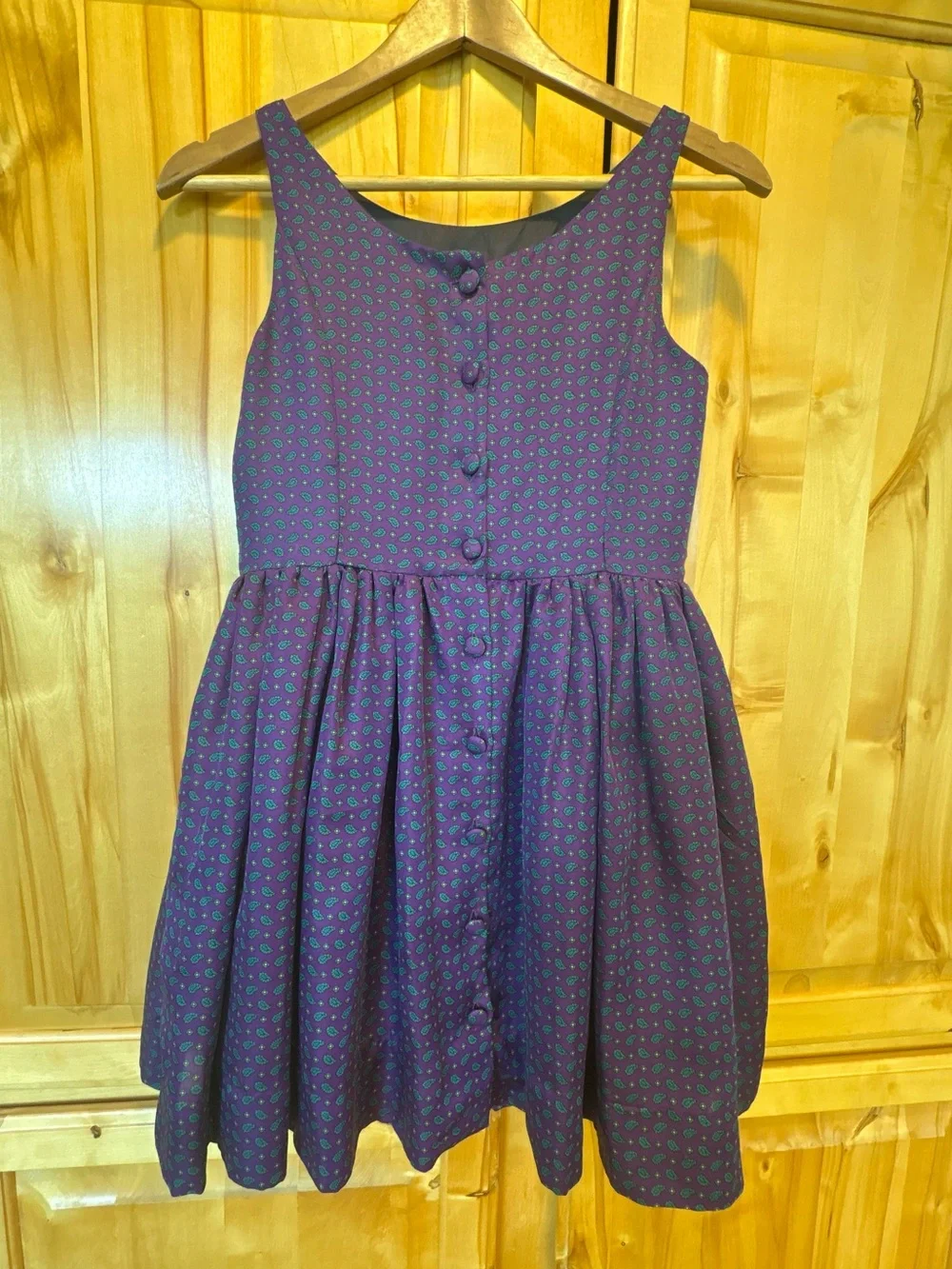 Ralph Lauren Girls Purple Paisley Twirl Dress